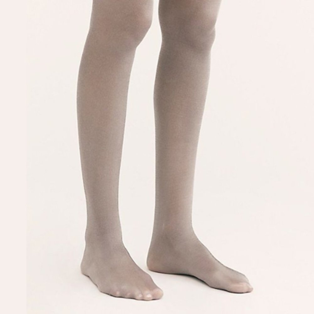 FREE PEOPLE Time to Shine Semi Sheer Silver Tights
